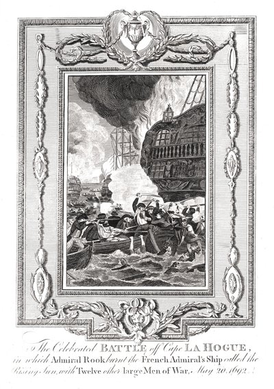 Slaget ved Cape LaHogue, 1692 af Unbekannt