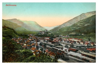 Bellinzona, Schweiz, begyndelsen af det 20. århundrede af Unbekannt