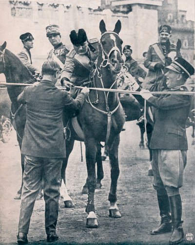 Benito Mussolini, italiensk fascistisk leder, c1922-1933 af Unbekannt