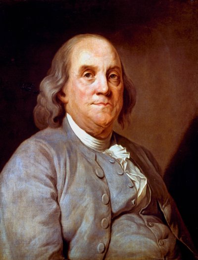 Benjamin Franklin, amerikansk statsmand, printer og videnskabsmand, 1778 af Unbekannt