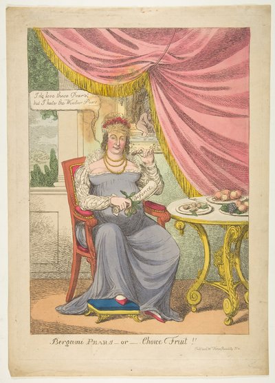 Bergami-pærer eller udvalgte frugter, oktober 1820. af Unbekannt