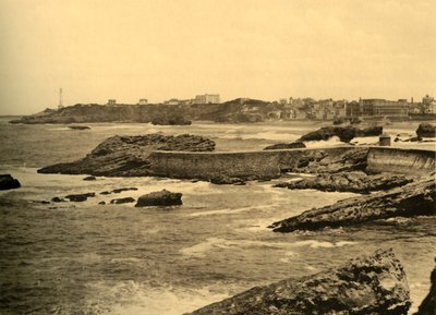 Biarritz - La Digue de la Cafetiere, c1930. af Unbekannt