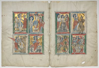 Bifolio med scener fra Kristi liv, 1230-1240. af Unbekannt