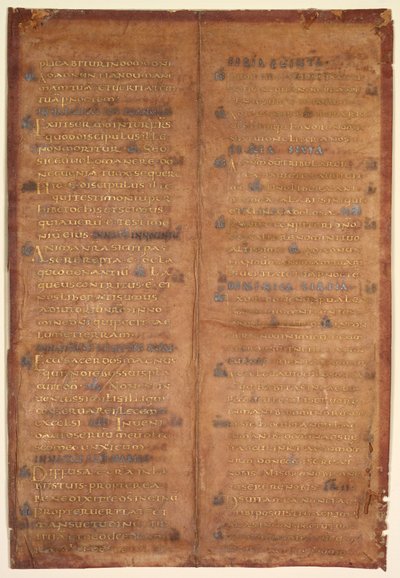 Bifolium udskåret fra en karolingisk gradvis recto, ca. 830-860. af Unbekannt