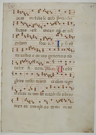 Bifolium fra et antifonarium, italiensk, 1300-tallet. af Unbekannt