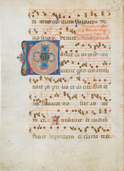 Bifolium med initial C, fra et antifonar, ca. 1320. af Unbekannt