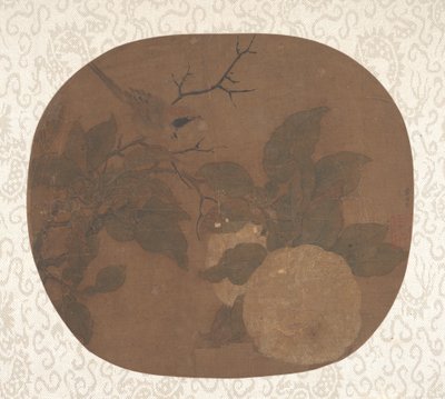 Fugl på en Camellia-gren, ca. 1000. af Unbekannt