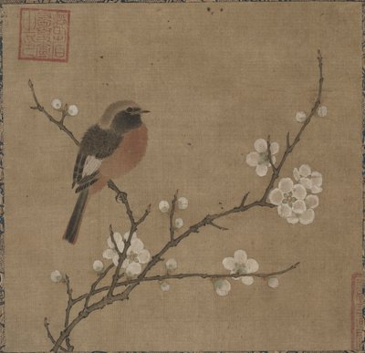 Fugl på en blomstrende gren, 1100-tallet. af Unbekannt