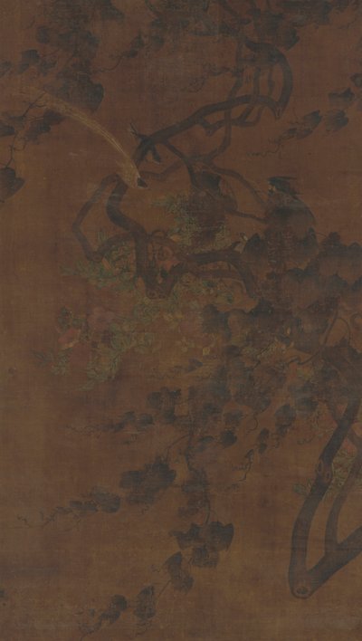 Fugle, vinstokke og blomster, Ming-dynastiet, 1368-1644. af Unbekannt