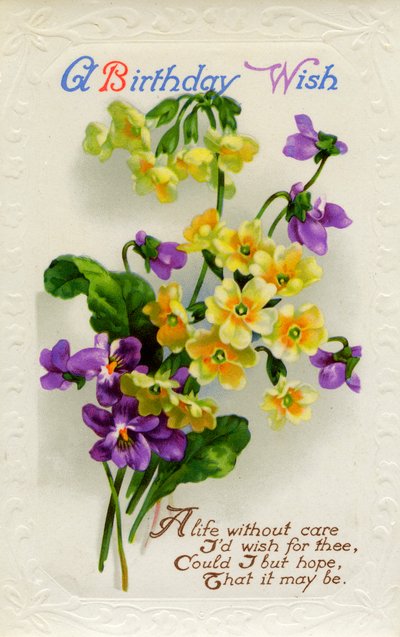 Fødselsdagskort, c1934 af Unbekannt