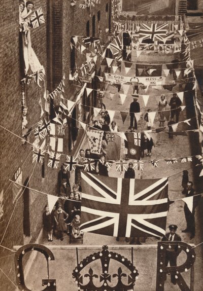 Blackfriars, London, dekoreret til kong George VI kroning, 1937 af Unbekannt