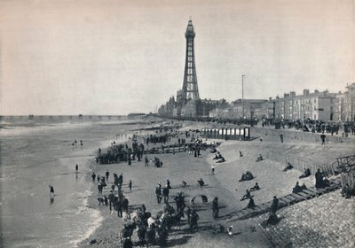 Blackpool - Udsigt over fronten, viser tårnet, 1895 af Unbekannt