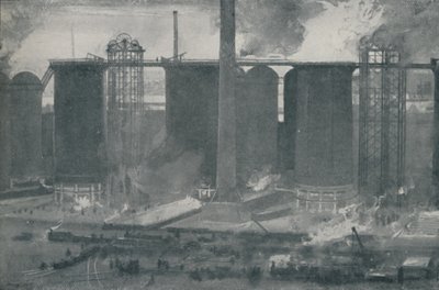 Højovne ved Bell Bros. Iron Works, Middlesborough, 1910 af Unbekannt
