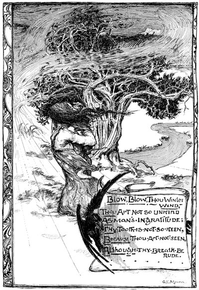 Blæs, blæs, du vintervind, 1895 af Unbekannt