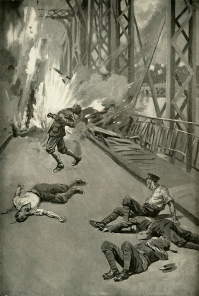 Sprængte en bro over Aisne ved Soissons, 1919. af Unbekannt