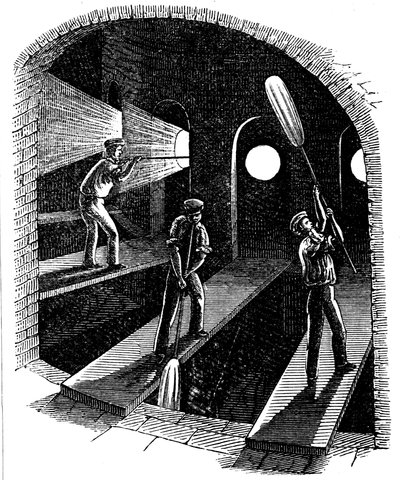 Blæsecylinder eller glasplade, c1860 af Unbekannt