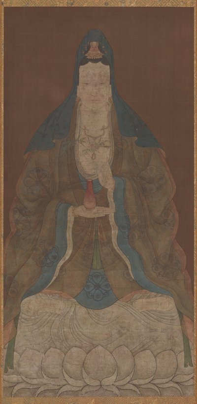 Bodhisattva Avalokiteshvara Guanyin med vase og pilekvist, Ming-dynastiet, 1368-1644. af Unbekannt