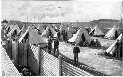 Boer-fanger i en lejr i Bloemfontein, 2. Boer-krig, 1899-1902 af Unbekannt