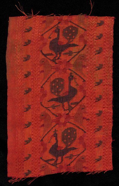 Border with Peacock Design, 1600-tallet. af Unbekannt