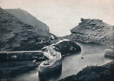 Boscastle - Udsigt over havnen, 1895 af Unbekannt