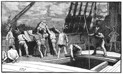 Boston Tea Party, 26. december 1773 af Unbekannt