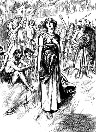 Boudicca Boadicea britiske dronning af Iceni fra det forrige århundrede, der samler sine tropper, ca. 1900 af Unbekannt