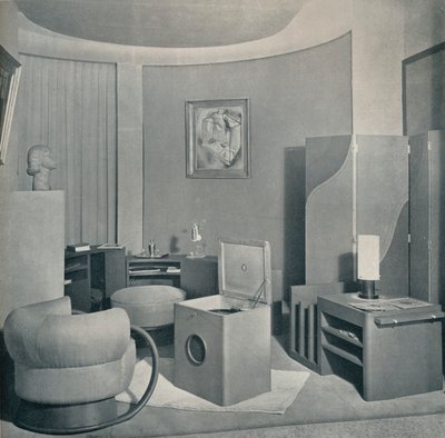 Boudoir fra Salon des Artistes Decorateurs, 1929, af DIM, c1930. af Unbekannt
