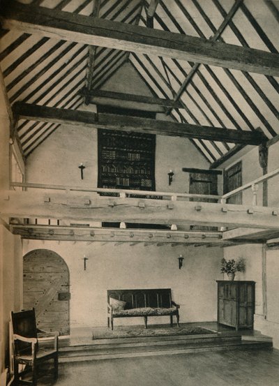 Boxhurst Farm, Kent: End of Dance Room. Restaureret og konverteret af Oliver Hill, c1928 af Unbekannt