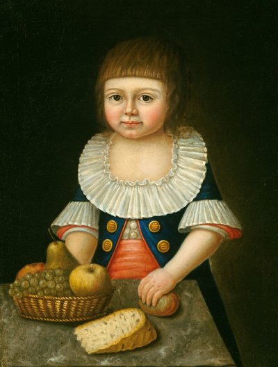 Dreng med en kurv med frugt, ca. 1790. af Unbekannt