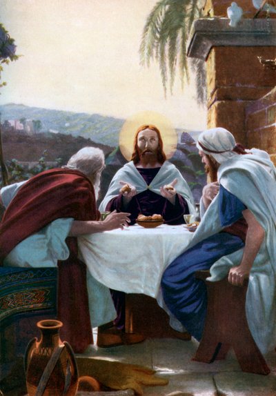 Brydning af brød i Emmaus, 1926 af Unbekannt