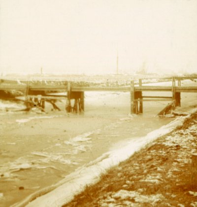 Broen ved Poperinge, Flandern, Belgien, c1914-c1918 af Unbekannt