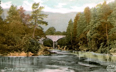 Bridge of Cluny, nær Pitlochry, Perthshire, Skotland, begyndelsen af det 20. århundrede af Unbekannt