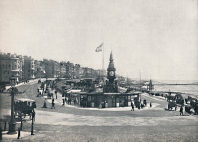 Brighton - Indgang til akvariet, viser kædemolen, 1895 af Unbekannt