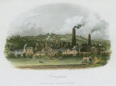 British Iron Company arbejder i Corngreaves, nær Halesowen, West Midlands, c1835 af Unbekannt