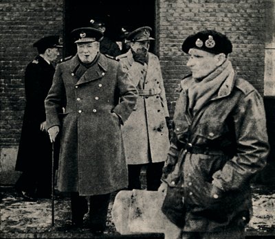 Den britiske premierminister besøger vestfronten, 1944, 1945. af Unbekannt
