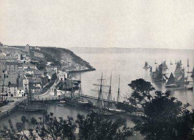 Brixham - The Lower Town, Viser Fiskerflåden, 1895 af Unbekannt