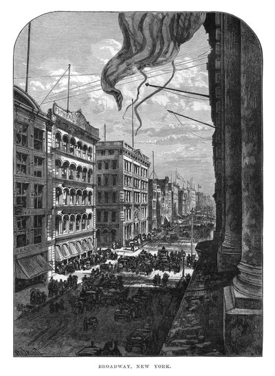 Broadway, New York, 1800-tallet af Unbekannt