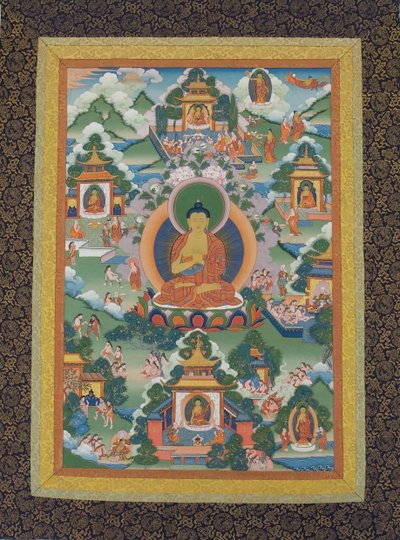Buddha Sidder på en Lotus Piedestal, 1800-tallet. af Unbekannt