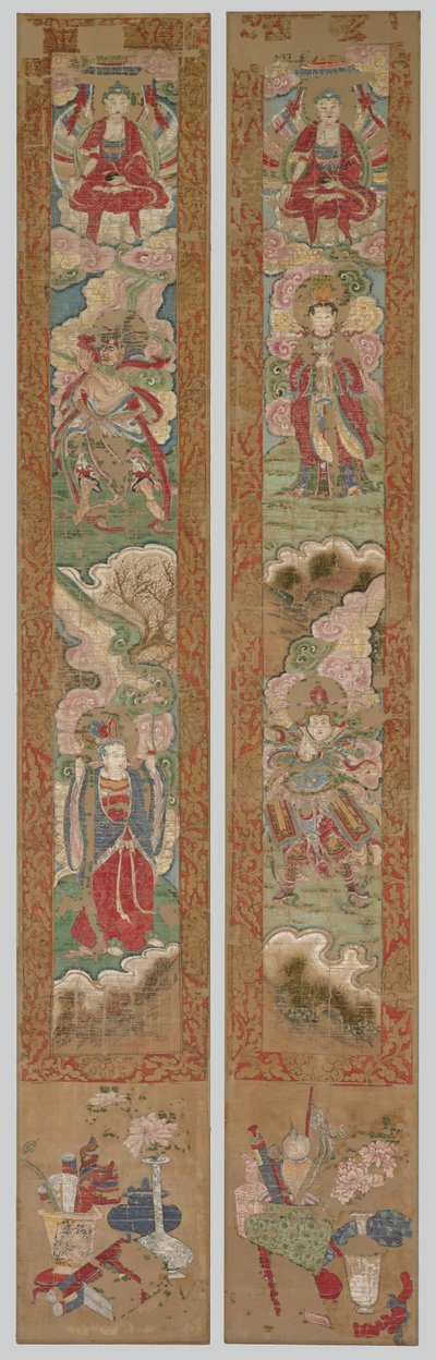 Buddhistpanel, 1300-tallet. af Unbekannt