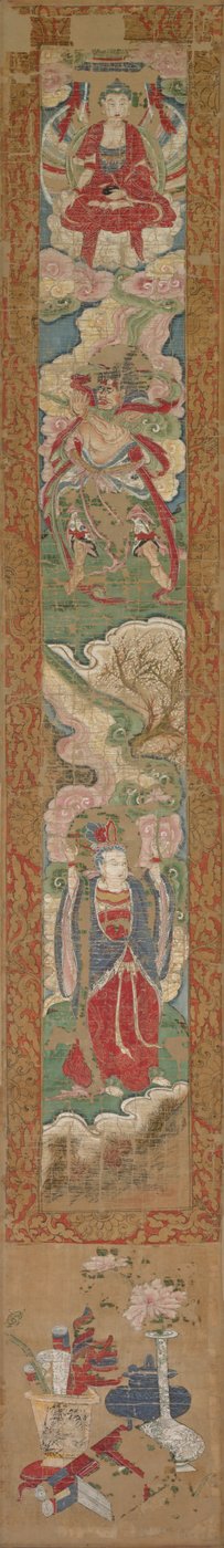 Buddhistpanel, 1300-tallet. af Unbekannt