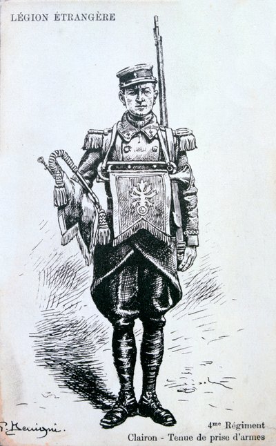 Bugler, 4. regiment af den franske fremmedlegion, 20. århundrede af Unbekannt