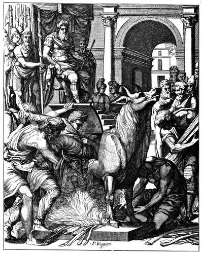 Tyren af Phalaris, tyran af Agrigentum, Sicilien, c570 f.Kr. 1500-tallet af Unbekannt