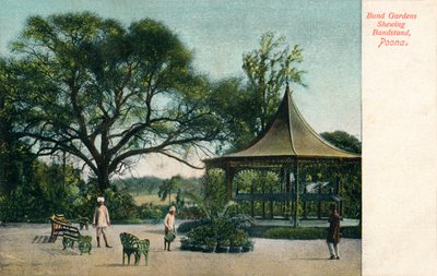 Bund Gardens Showing Bandstand, Poona, c1900 af Unbekannt