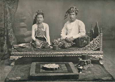 Burmesisk Prins og Prinsesse, 1900. af Unbekannt
