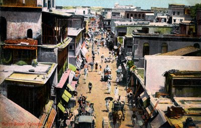 Burra Bazar, Calcutta, Indien, begyndelsen af det 20. århundrede af Unbekannt