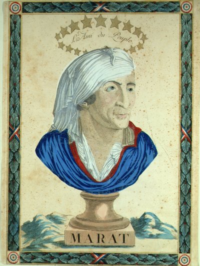 Buste af Marat, 1793-1794. af Unbekannt