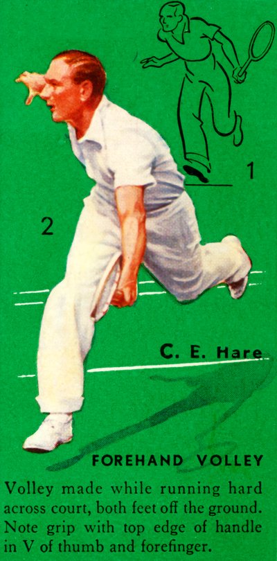 C. E. Hare - Forehand Volley, c1935. af Unbekannt
