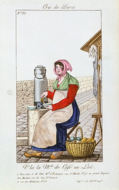 Cafe-au-lait sælger, 1826 af Unbekannt