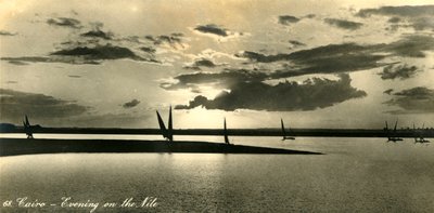 Kairo - Aften på Nilen, c1918-c1939. af Unbekannt