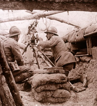 Camoufleret maskingevær, c1914-c1918 af Unbekannt